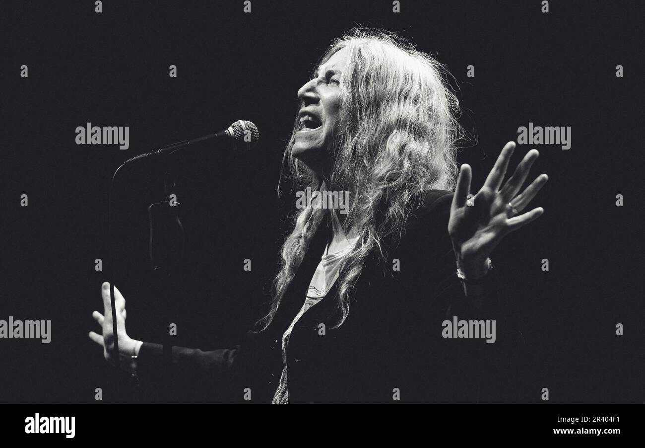 Patti Smith tritt 2019 live in Oslo auf Stockfoto