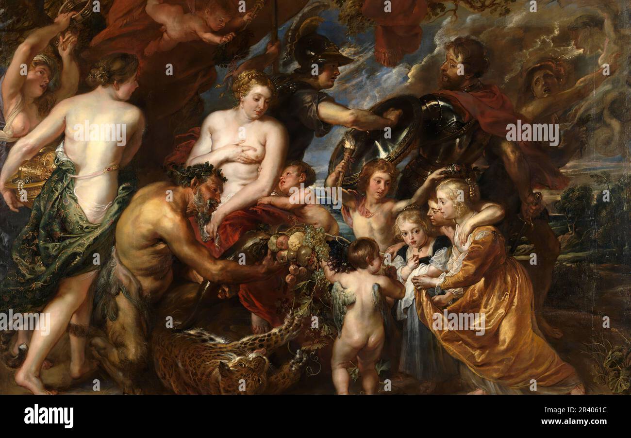 Vollständiger Titel: Minerva schützt die Person vom Mars („Frieden und Krieg“) Künstler: Peter Paul Rubens Herstellungsdatum: 1629-30 Stockfoto