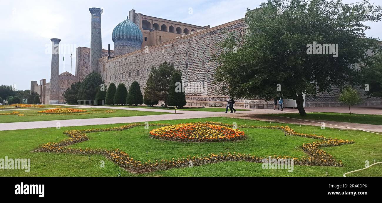 In Usbekistan die antike Seidenstraße und die Geschichte Stockfoto