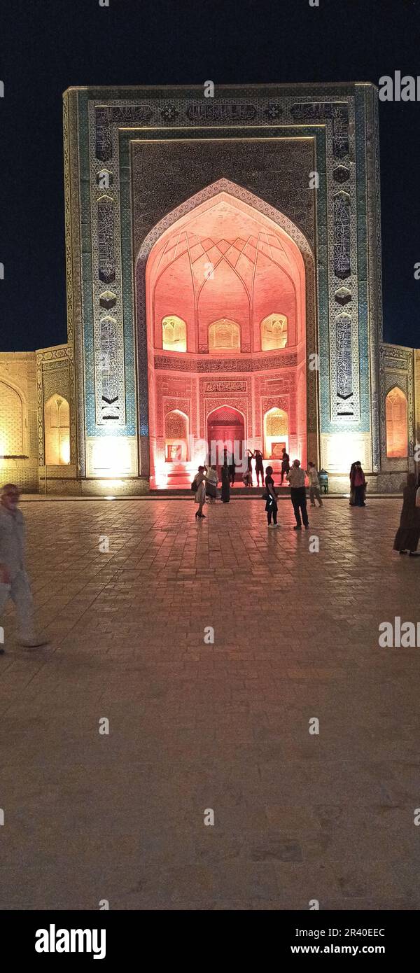 In Usbekistan die antike Seidenstraße und die Geschichte Stockfoto