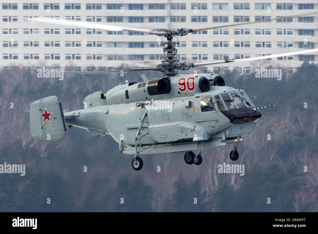 Ein Ka-31-Frühwarn- und Kontrollhubschrauber der russischen Marine. Stockfoto