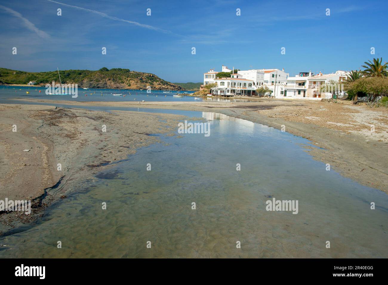 Es Grau. Parc natural de s' Albufera des Grau.Menorca.Reserva de la Bioesfera.Illes Balears.EspaÃ±a. Stockfoto