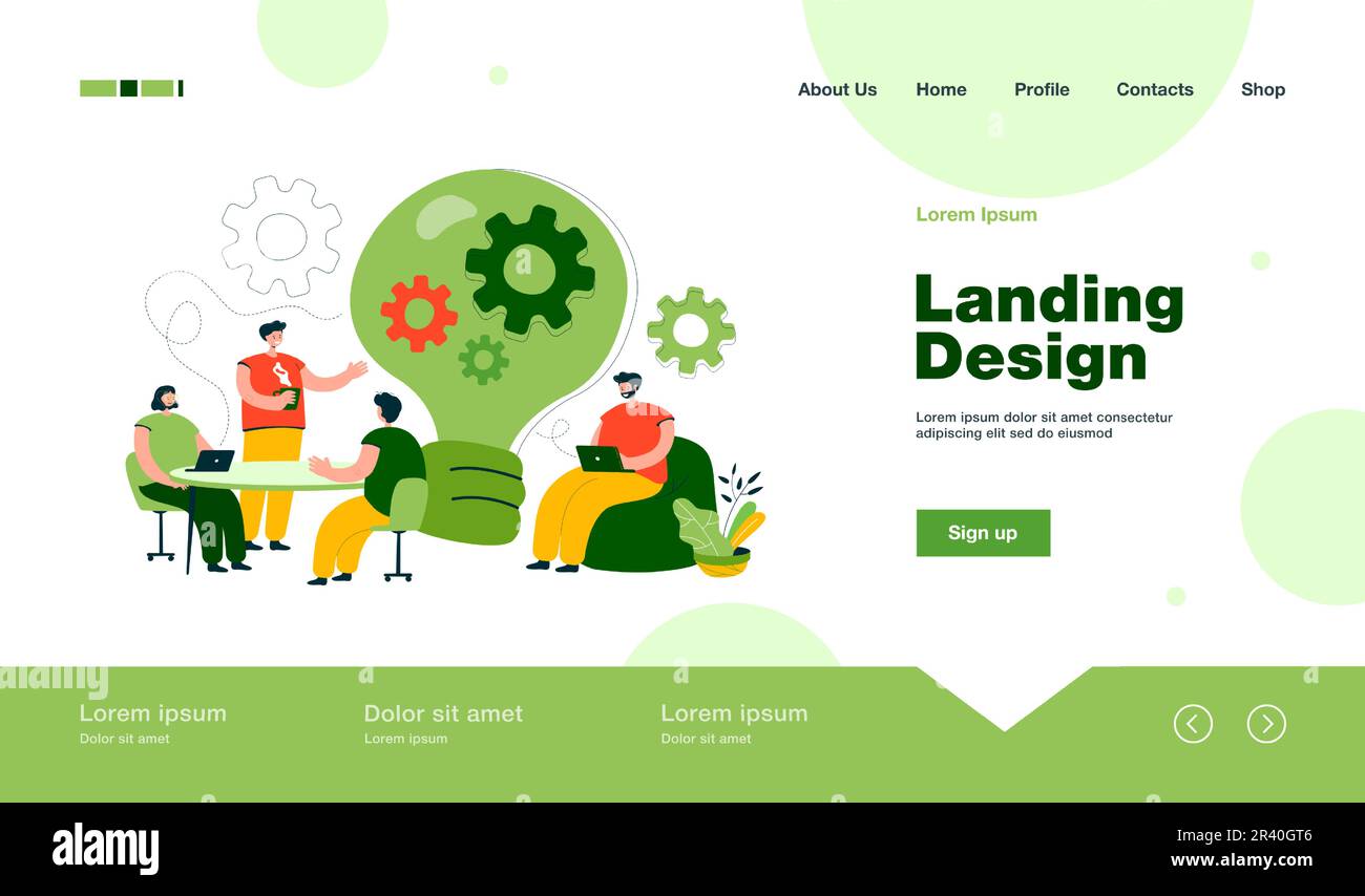 Kreative Büromitarbeiter diskutieren Ideen im Team Stock Vektor