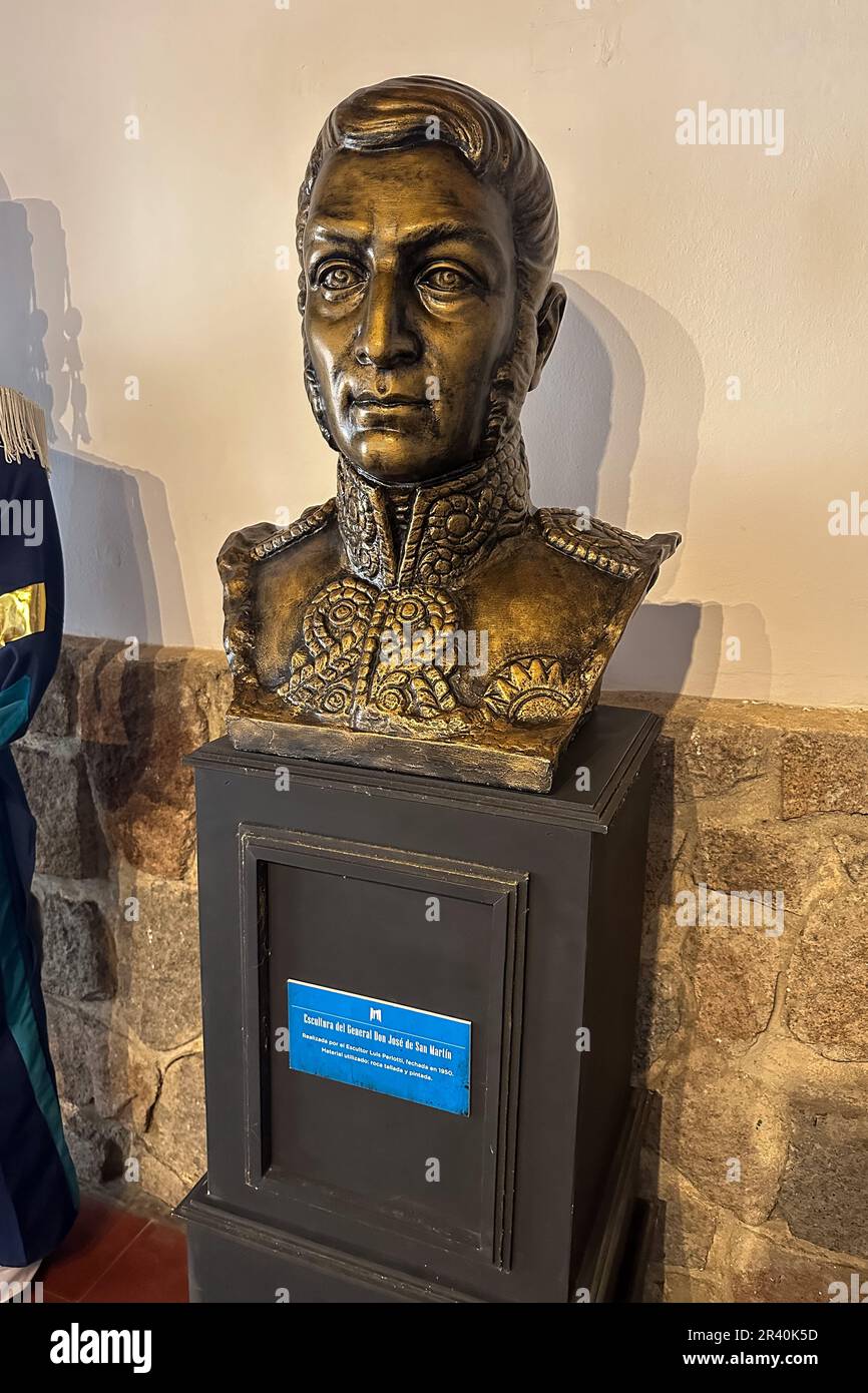 Eine Büste von General Jose de San Martin im Museum der Rückkehr in die Heimat, Manzano Historico, Argentinien. Stockfoto