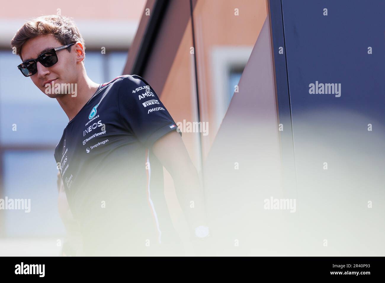 Monte-Carlo, Monaco. 25. Mai 2023. George Russell von England und Mercedes während des Hauptpreises von Monaco am Donnerstag des Jahres F1 am Circuit de Monaco am 25. Mai 2023 in Monte-Carlo, Monaco. Kredit: Ciancaphoto Studio Stockfoto