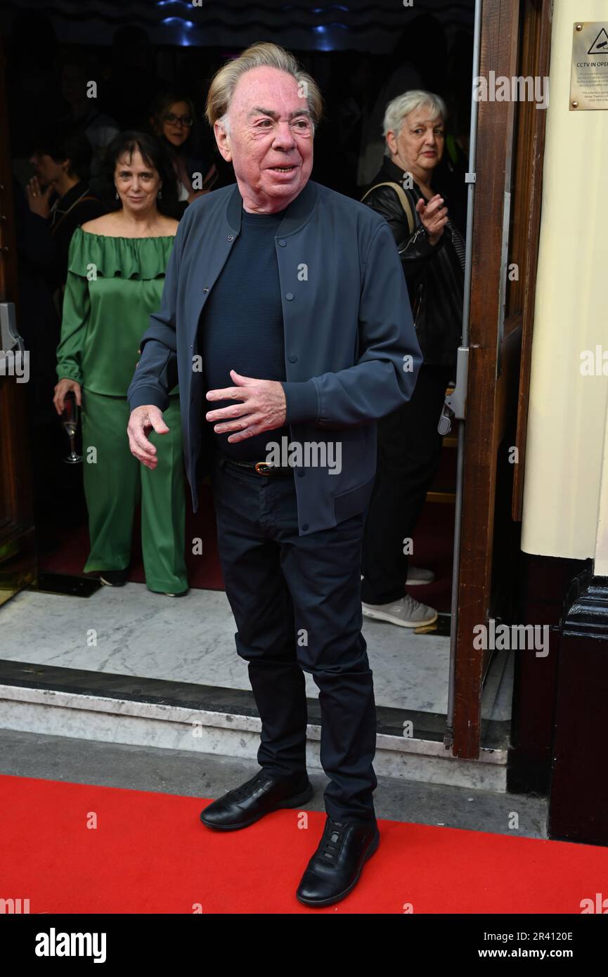 London, England, Großbritannien. 25. Mai 2023. Andrew Lloyd Webber besucht The Opening Night Aspects of Love, Lyric Theatre, London, Großbritannien. Kredit: Siehe Li/Picture Capital/Alamy Live News Stockfoto