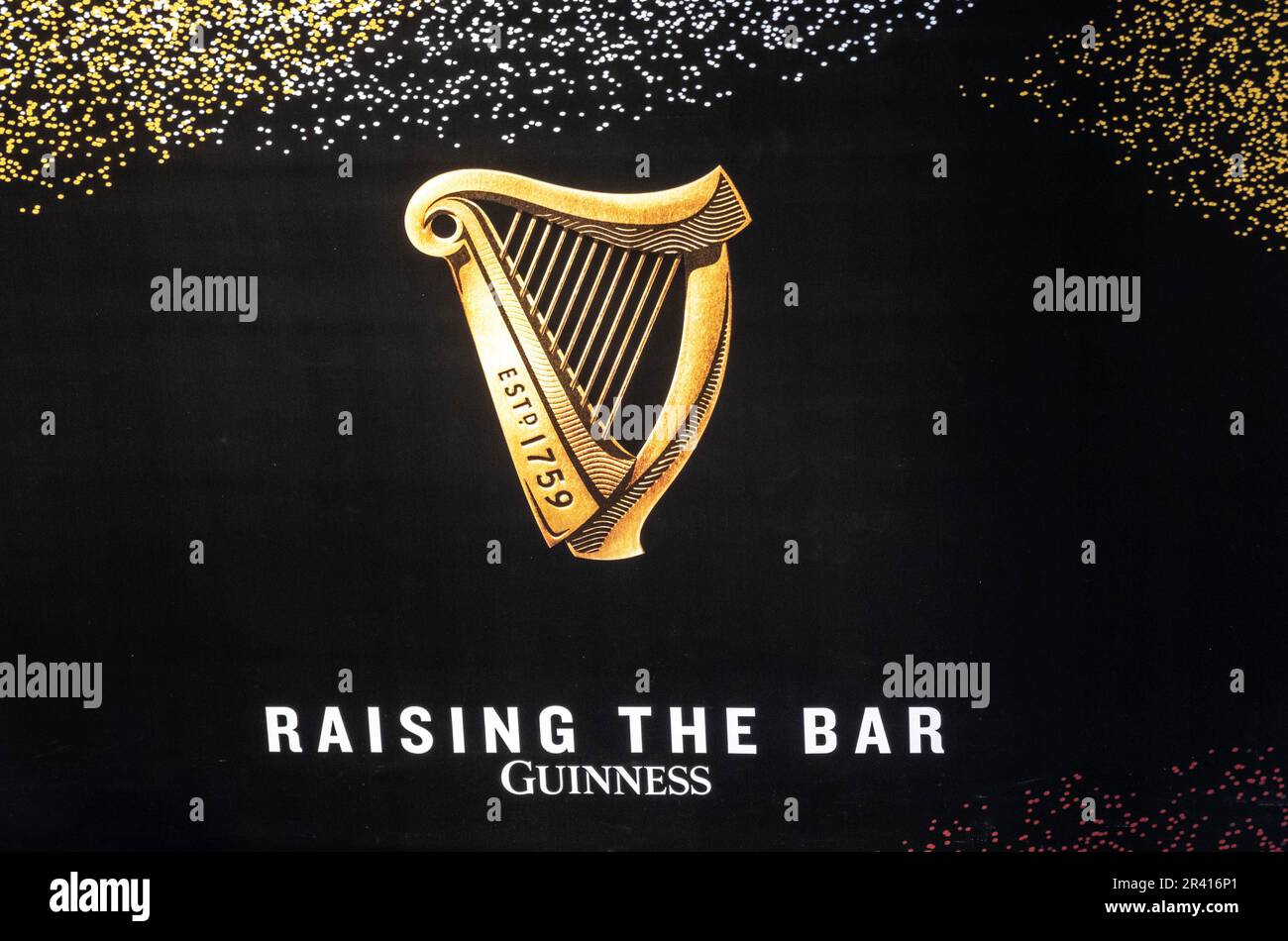 Guinness-Zeichen Stockfoto