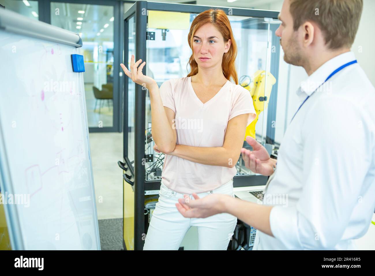 Entwicklung Von Industrierobotern Stockfoto