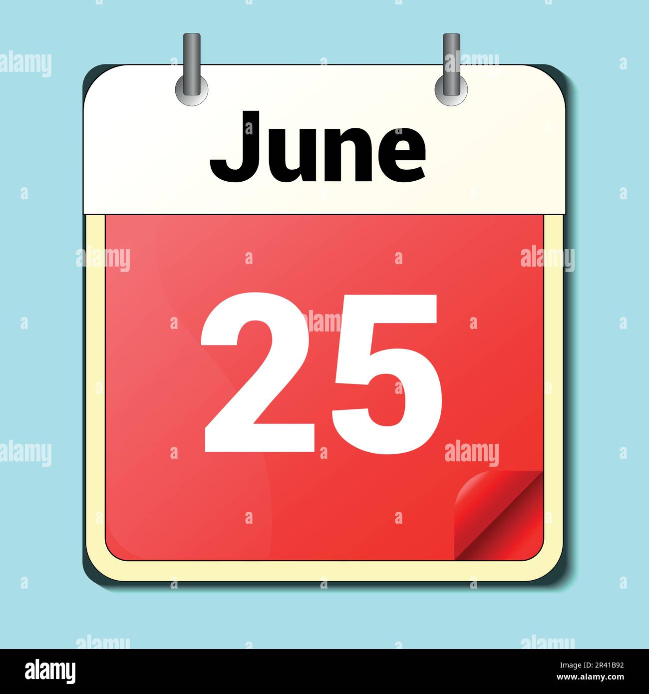 On june 25 stock vektorgrafiken kaufen alamy