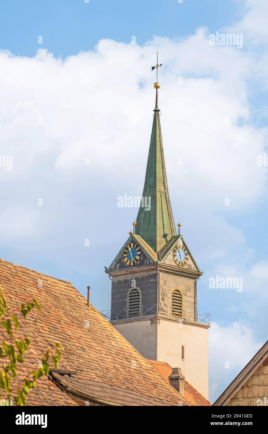 Dorfkirche St. Moritz Hallau, Kanton Schaffhausen, Schweiz Stockfoto