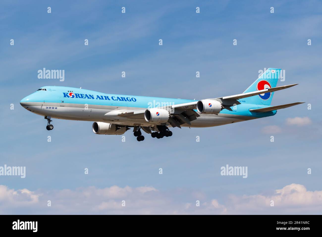 Korean Air Cargo Boeing 747-8F Flugzeug Frankfurt Flughafen in Deutschland Stockfoto