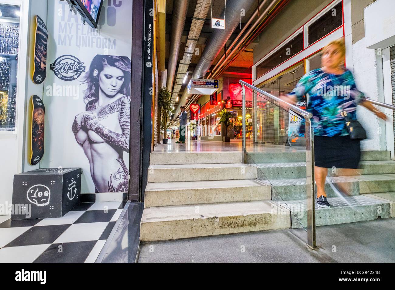 Einkaufszentrum Plaza Mayor, Palma, Mallorca, Balearen, Spanien. Stockfoto