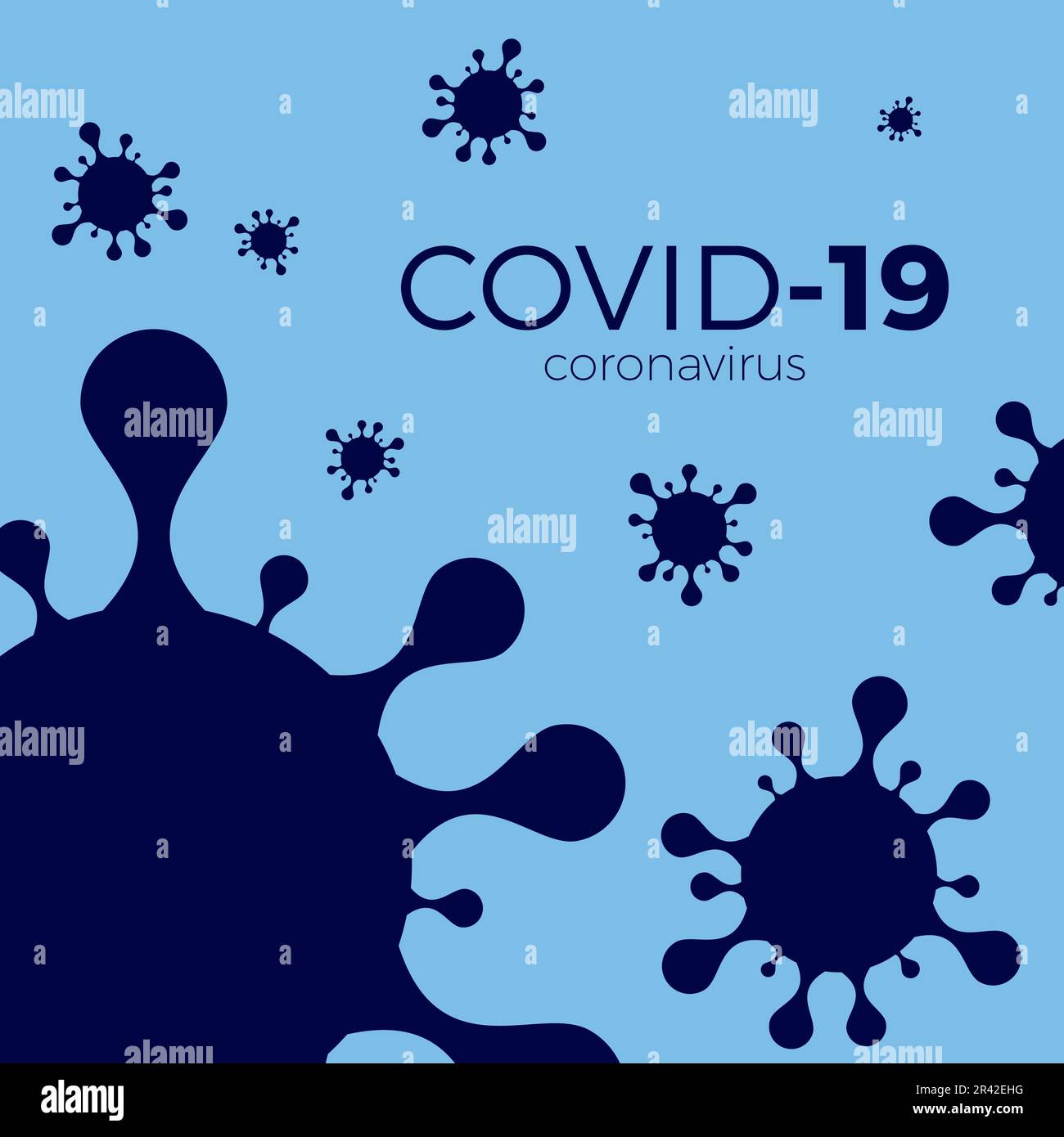 Covid 19-Hintergrundvektordarstellung. corona-Virus Stock Vektor