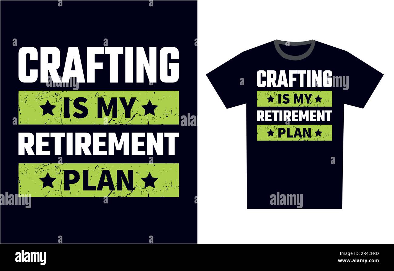 Crafting T-Shirt Design Template Vector Stock Vektor