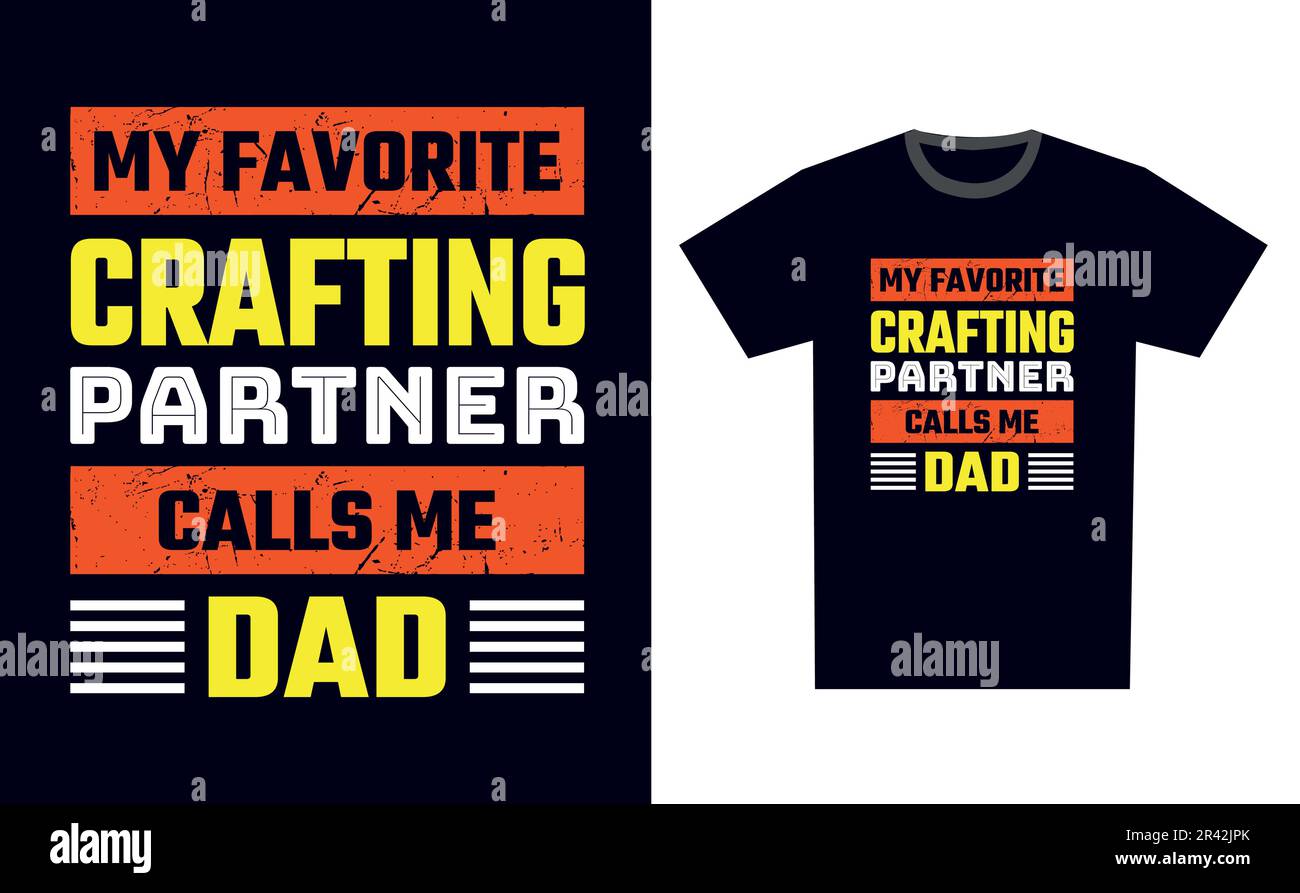 Crafting T-Shirt Design Template Vector Stock Vektor