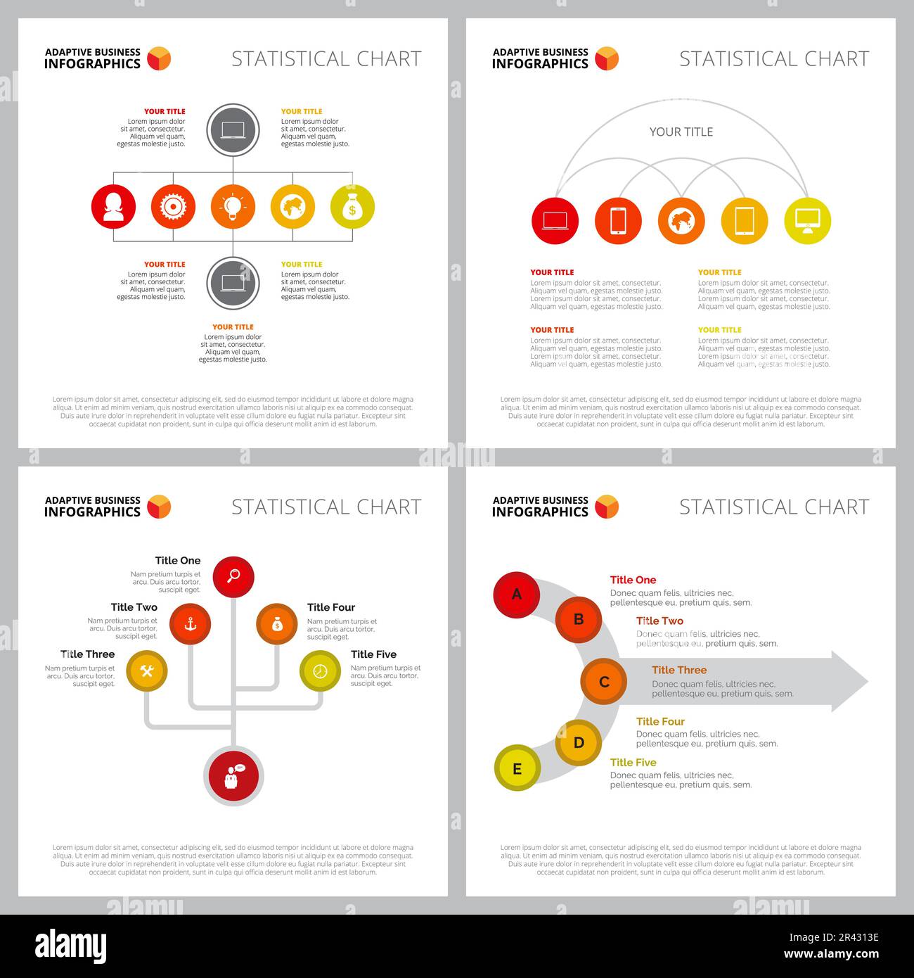 Vorlagensammlung für kreative Infografiken Stock Vektor