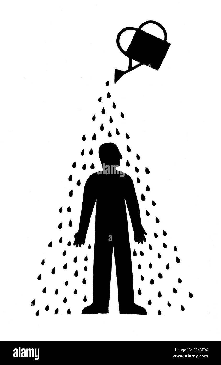 Persönlichkeit besteht aus Natur und Erziehung Stockfoto