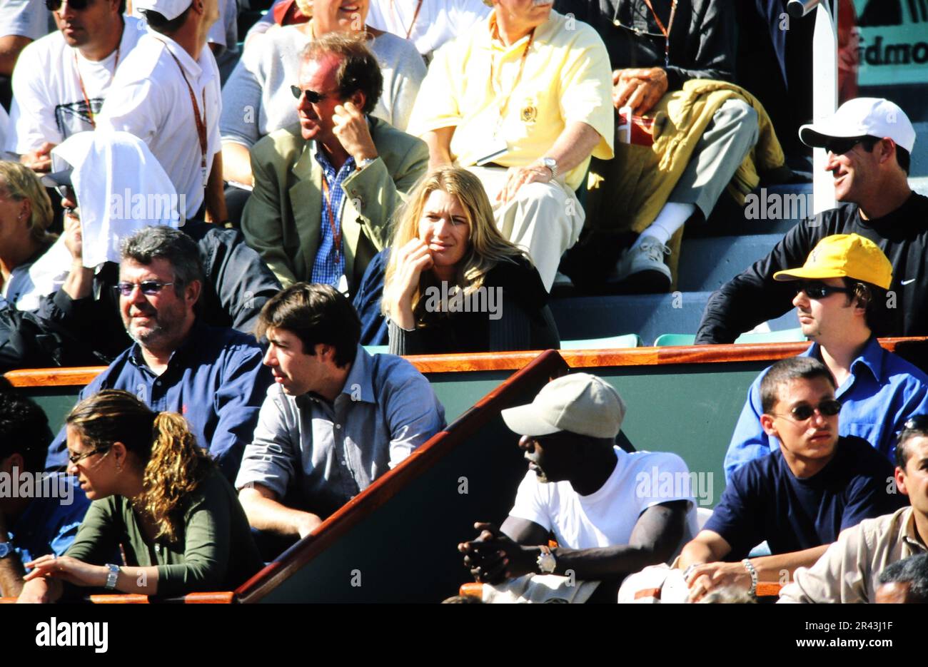 Stefanie Steffi Graf, deutsche Tennisspielerin, im Publikum als Zuschauerin bei einem Tennismatch. Stockfoto