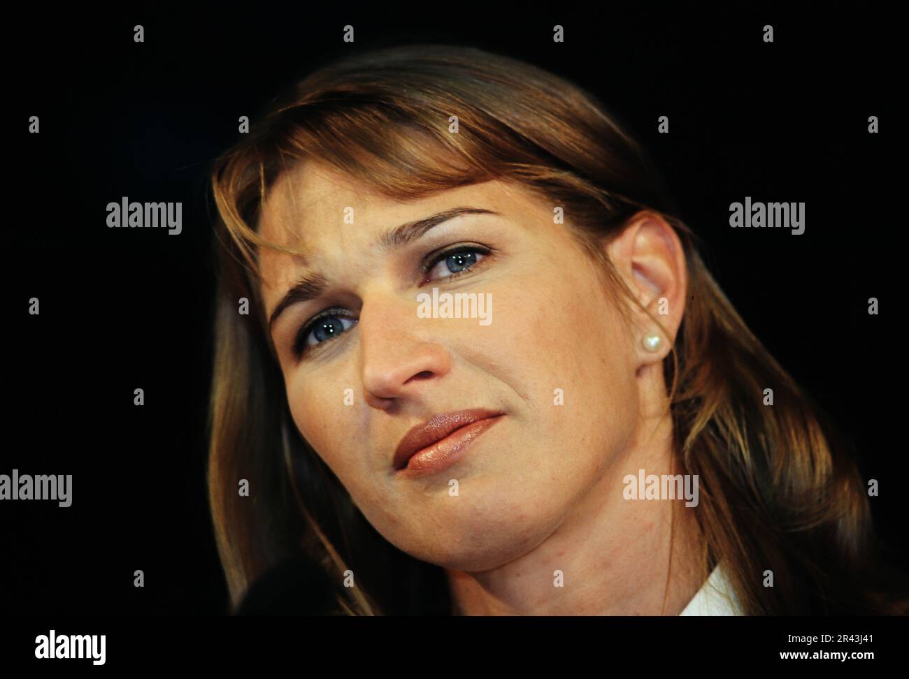Stefanie Steffi Graf, deutsche Tennisspielerin, Porträt bei einer Veranstaltung. Stockfoto