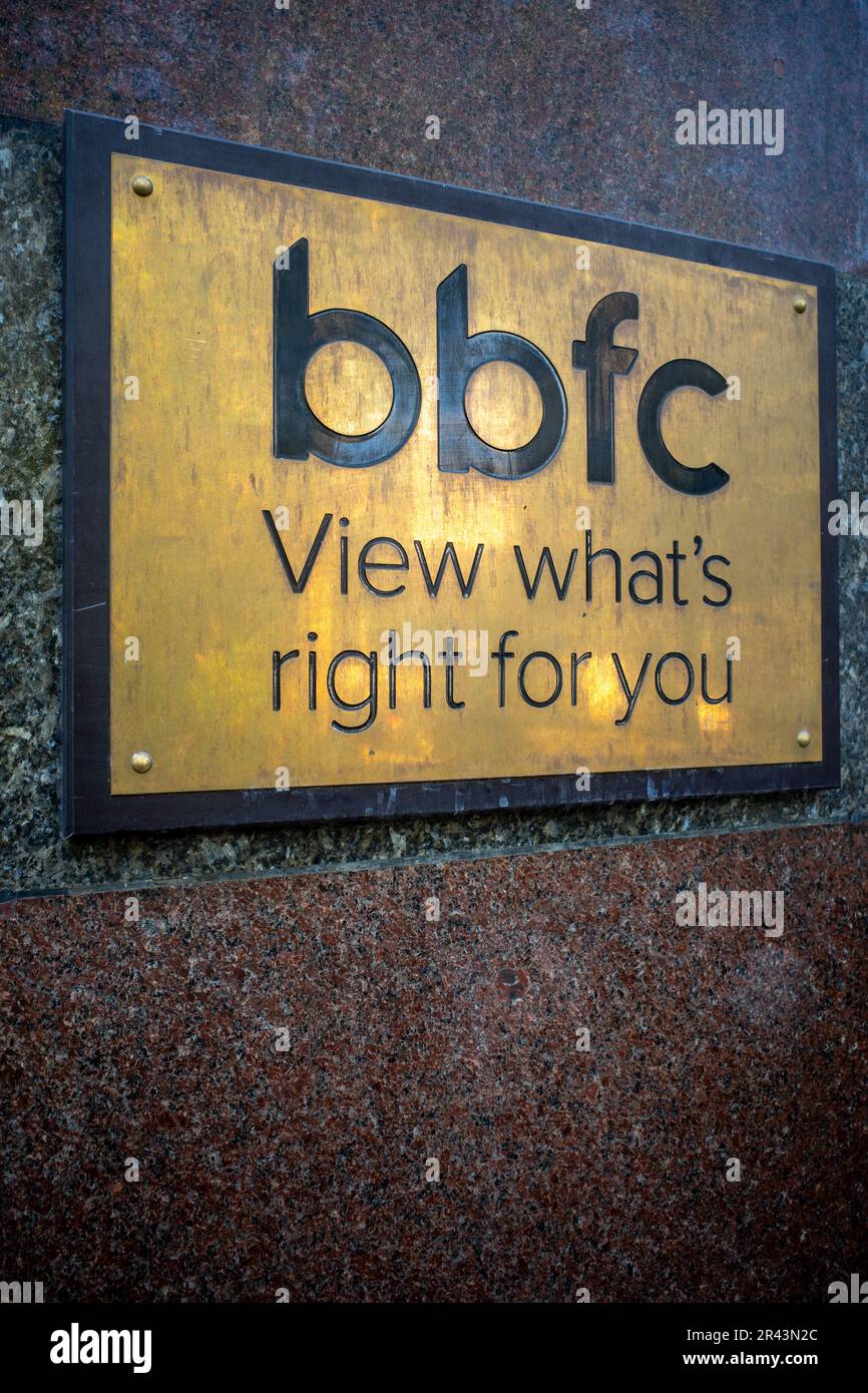 BBFC London Büros in Soho Central London. Das BBFC British Board of Film Classification Office am Soho Square im Zentrum von London. Stockfoto