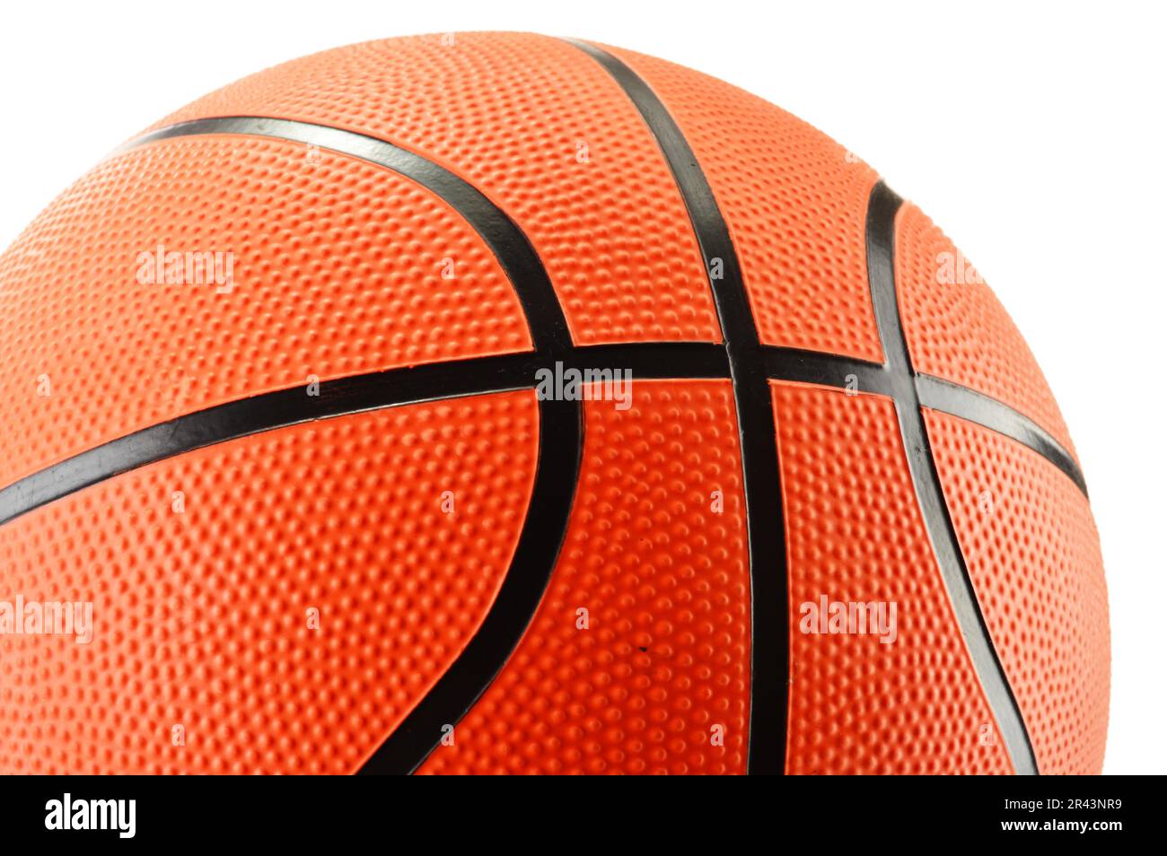 Basketball isoliert auf weißem Hintergrund Stockfoto