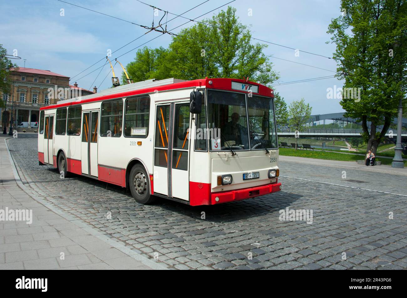 Bus, Vilnius, Litauen, Baltische Staaten, Europa, Vilnius Stockfoto