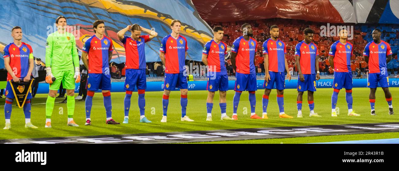 Das FC Basel Team Stockfoto