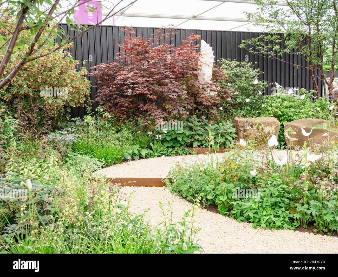 Gärten bei der Chelsea Flower Show zeigen Stockfoto