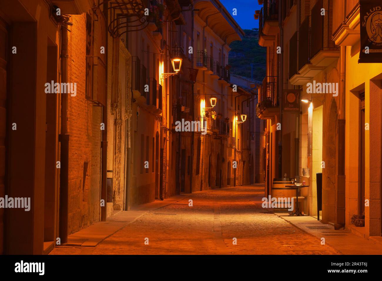 Estella, La Rua Street, Navarre, Way of St. James, Navarre, Weg von St. James, Spanien Stockfoto