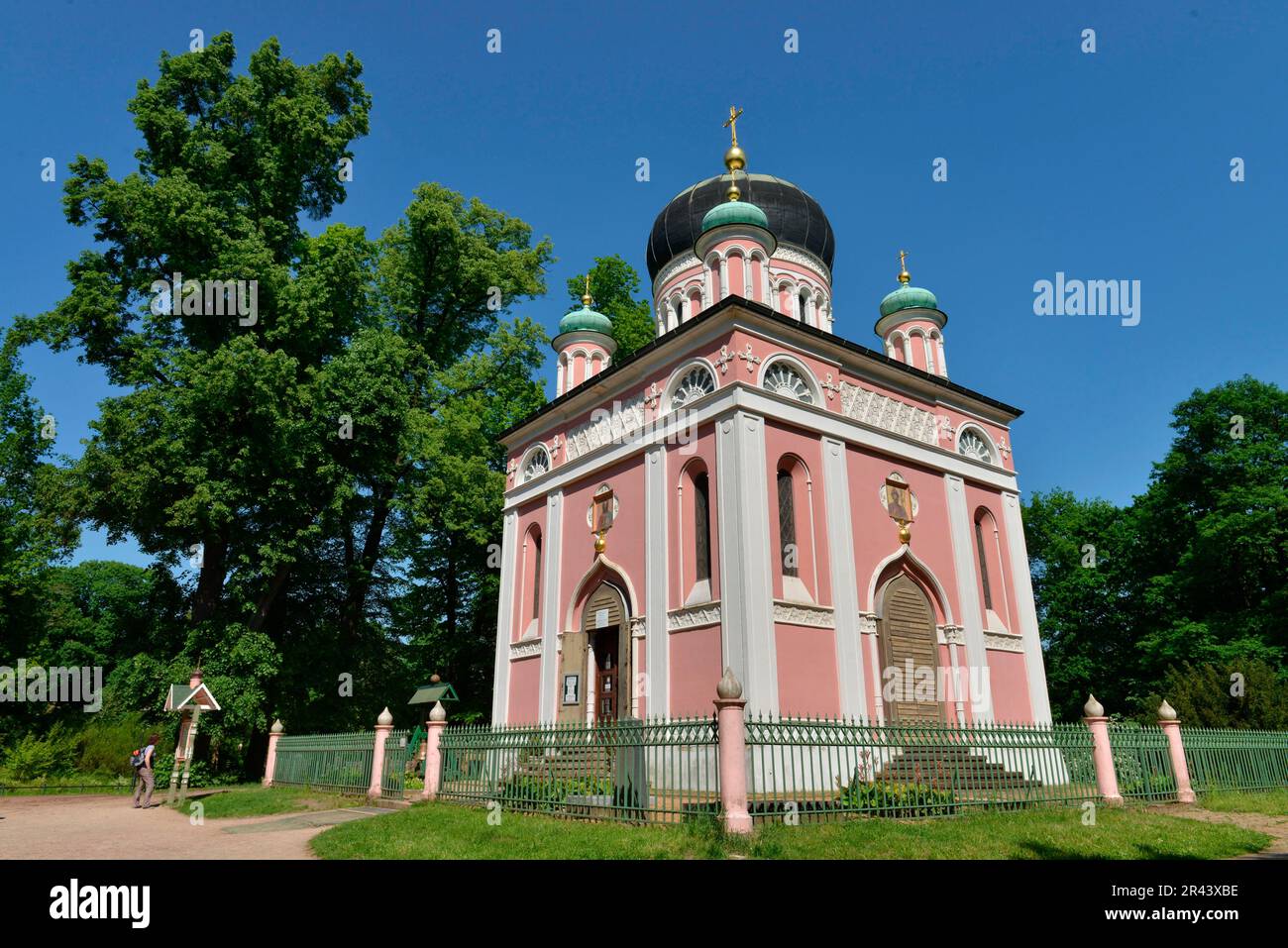 Russisch-orthodoxe Kirche St. Alexander Nevsky in Potsdam, Russische Kolonie, Potsdam, Brandenburg, Deutschland Stockfoto