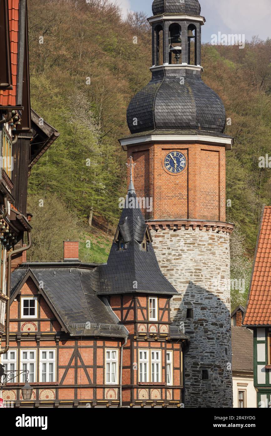 Europäische Stadt Stolberg im Harzgebirge Stockfoto