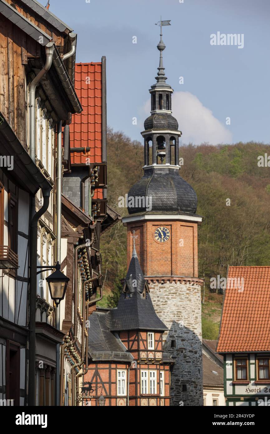 Europäische Stadt Stolberg im Harzgebirge Stockfoto