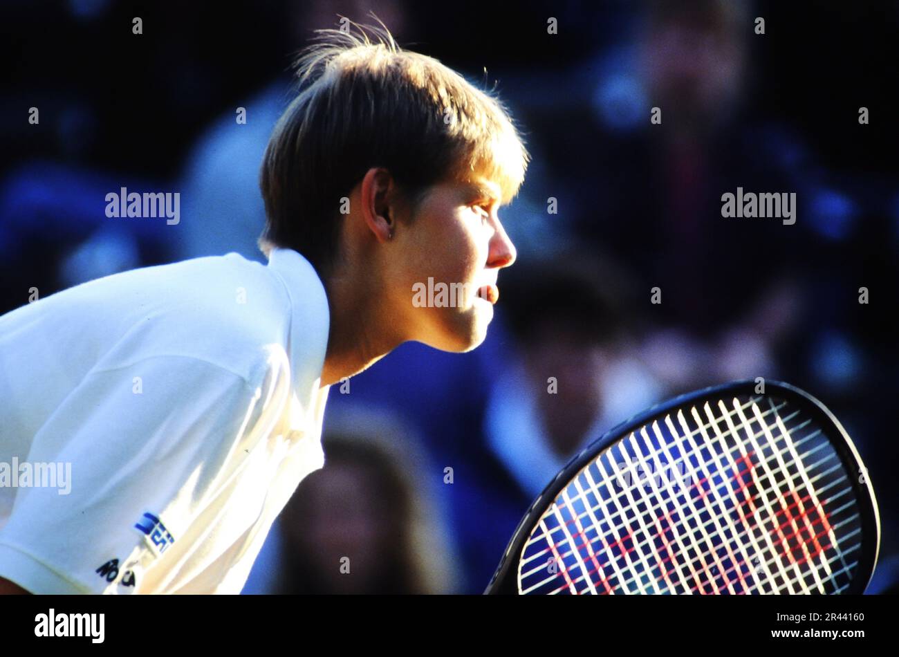 Anke Huber, deutsche Tennisspielerin, auf dem Tennisplatz. Stockfoto