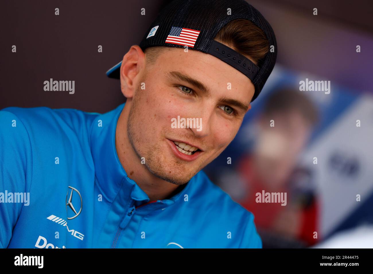 Monaco. 25. Mai 2023. SARSERGEANT Logan (usa), Williams Racing FW45, Portrait während des Formel 1 Grand Prix de Monaco 2023, 6. Runde der Formel-1-Weltmeisterschaft 2023 vom 26. Bis 28. Mai 2023 auf dem Circuit de Monaco, in Monaco - Foto: Dppi/DPPI/LiveMedia Stockfoto