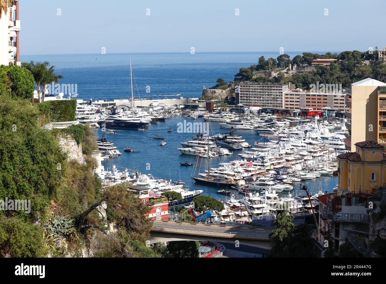 Monaco. 25. Mai 2023. Hafen von Monaco während der Formel 1 Grand Prix de Monaco 2023., 6. Runde der Formel-1-Weltmeisterschaft 2023 vom 26. Bis 28. Mai 2023 auf dem Circuit de Monaco, in Monaco - Foto: Dppi/DPPI/LiveMedia Stockfoto