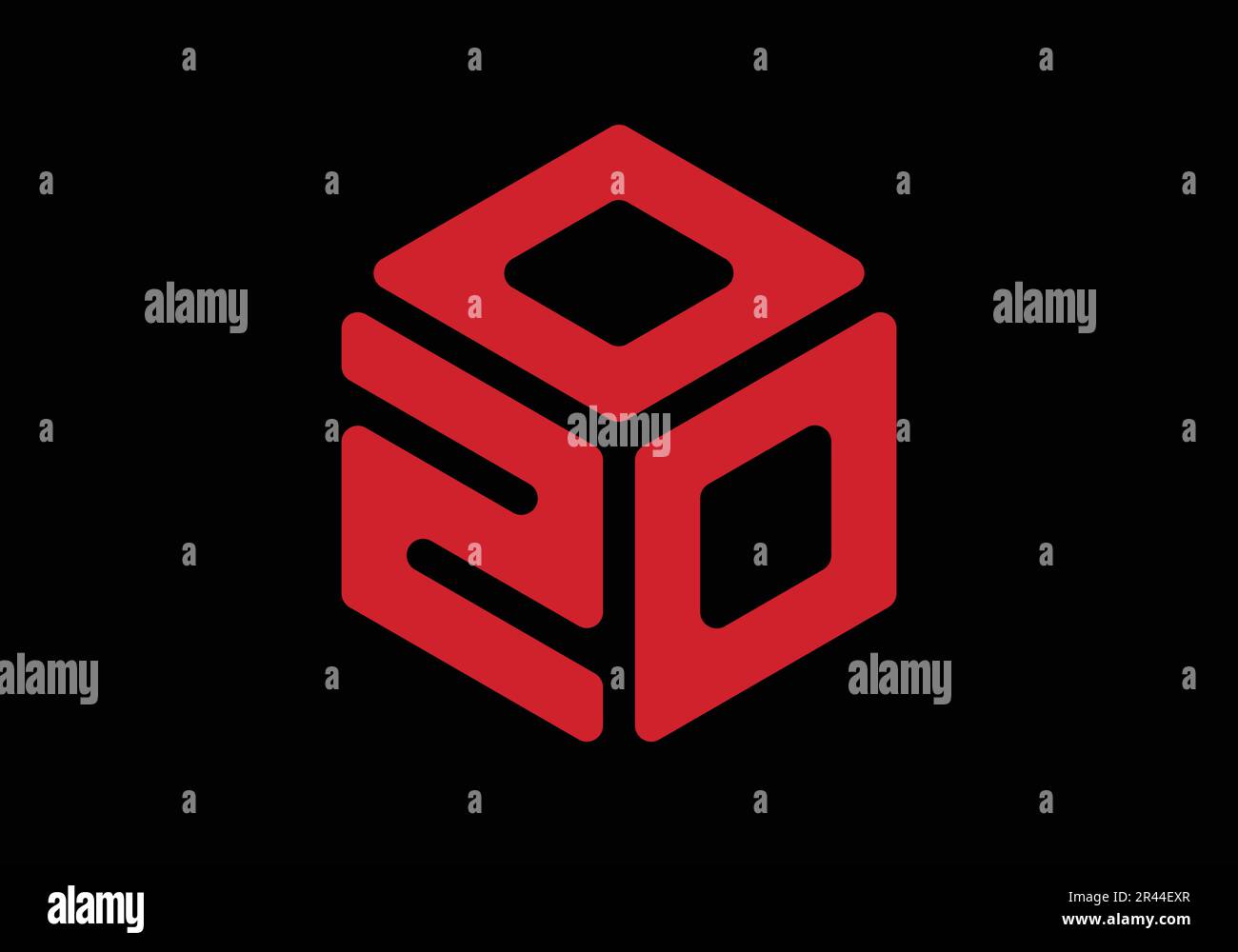 ZOO ursprüngliches Monogramm Letter 200 Logo-Design Vektorvorlage z o o Cube Polygon Letter Logo-Design Stock Vektor