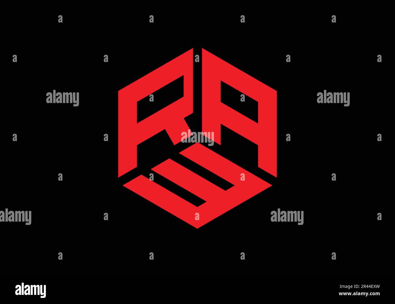 RAE Initial Monogram Letter rae Logo Design Vector Template r a Cube Polygon Letter Logo Design Stock Vektor