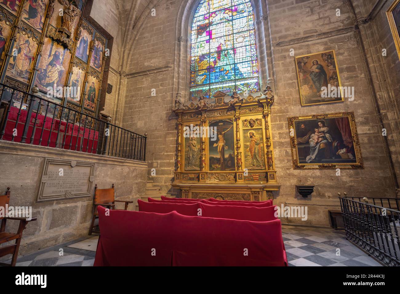 Kapelle Saint Anne (Capilla de Santa Ana) im Inneren der Kathedrale von Sevilla - Sevilla, Andalusien, Spanien Stockfoto