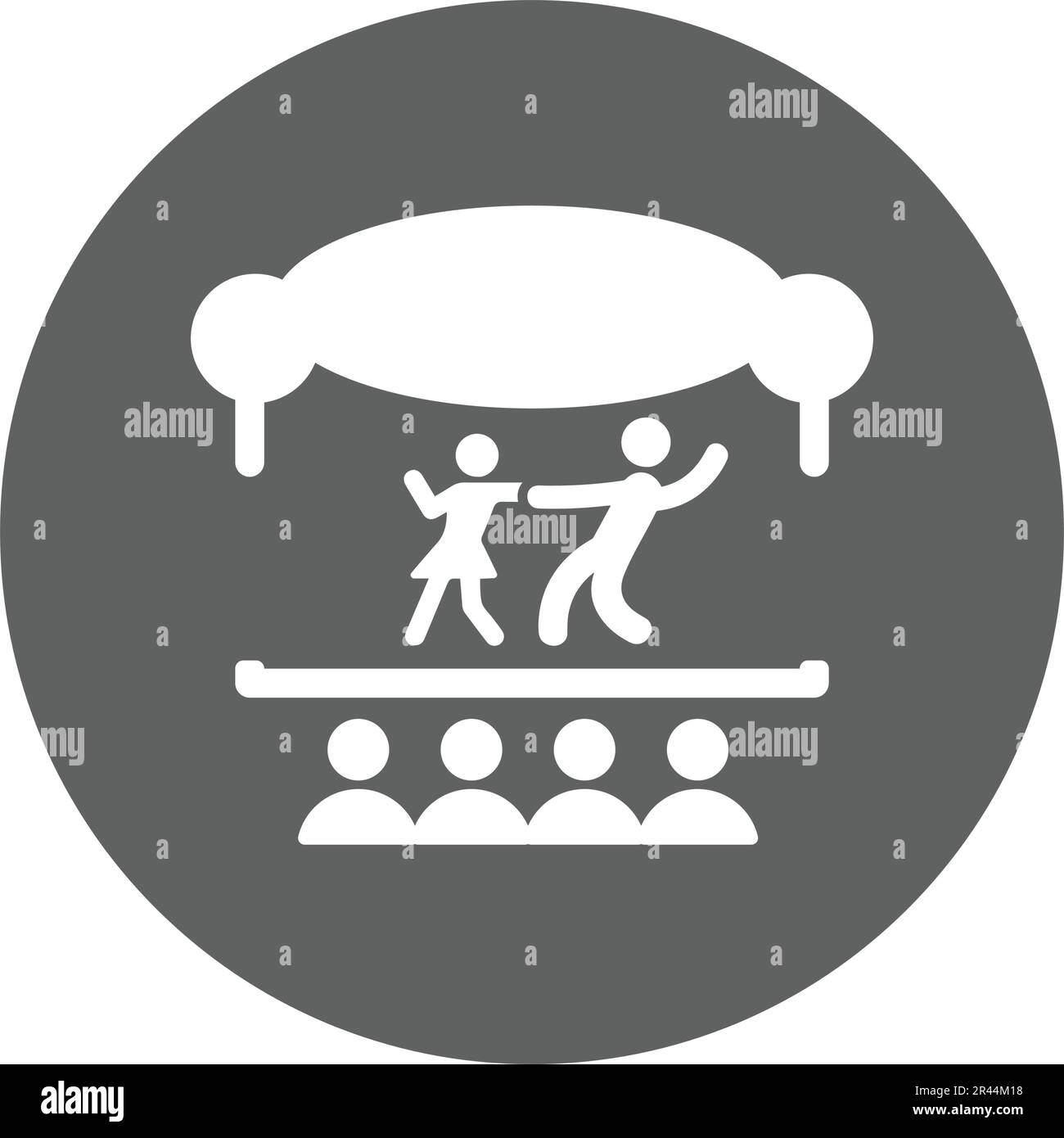 ACT, das Zielgruppensymbol wird beim Entwerfen und entwickeln von Websites, Werbespots, Printmedien, Web oder anderen Designprojekten verwendet. Stock Vektor