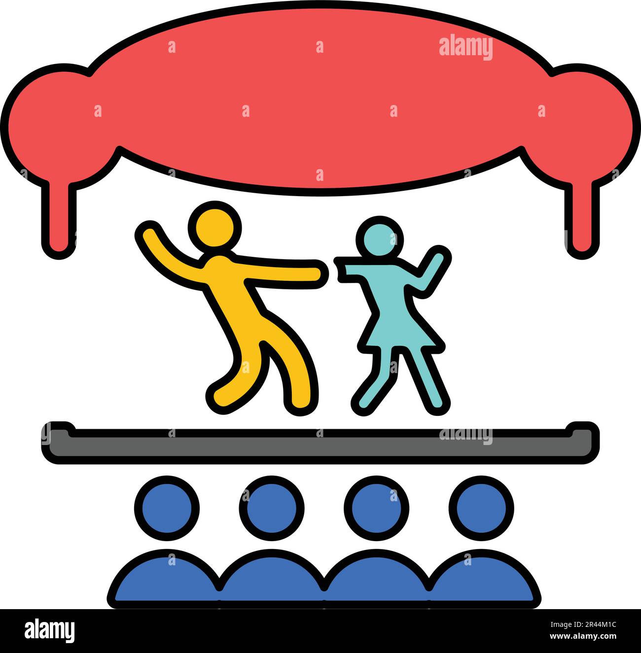 ACT, das Zielgruppensymbol wird beim Entwerfen und entwickeln von Websites, Werbespots, Printmedien, Web oder anderen Designprojekten verwendet. Stock Vektor