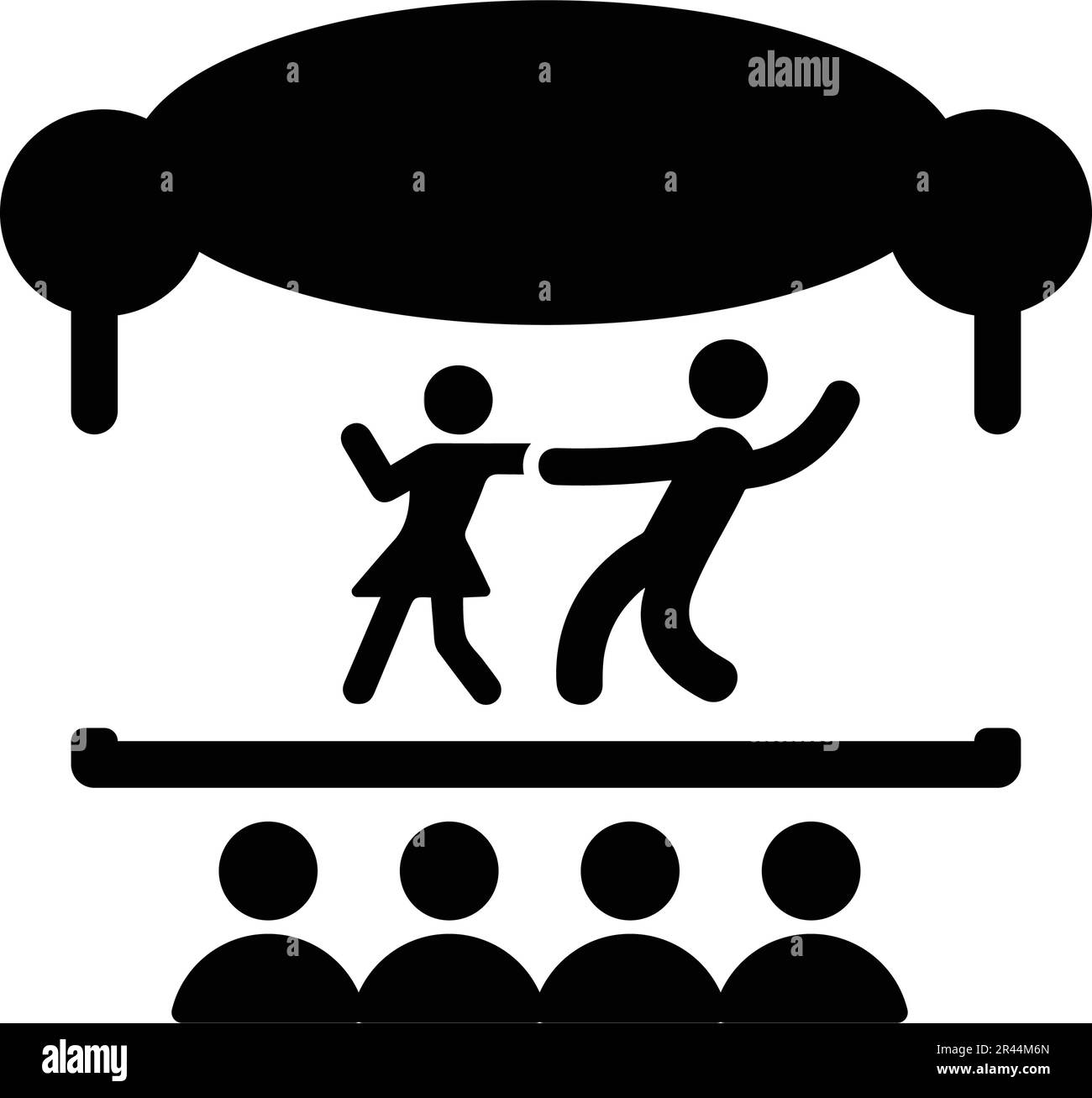 ACT, das Zielgruppensymbol wird beim Entwerfen und entwickeln von Websites, Werbespots, Printmedien, Web oder anderen Designprojekten verwendet. Stock Vektor