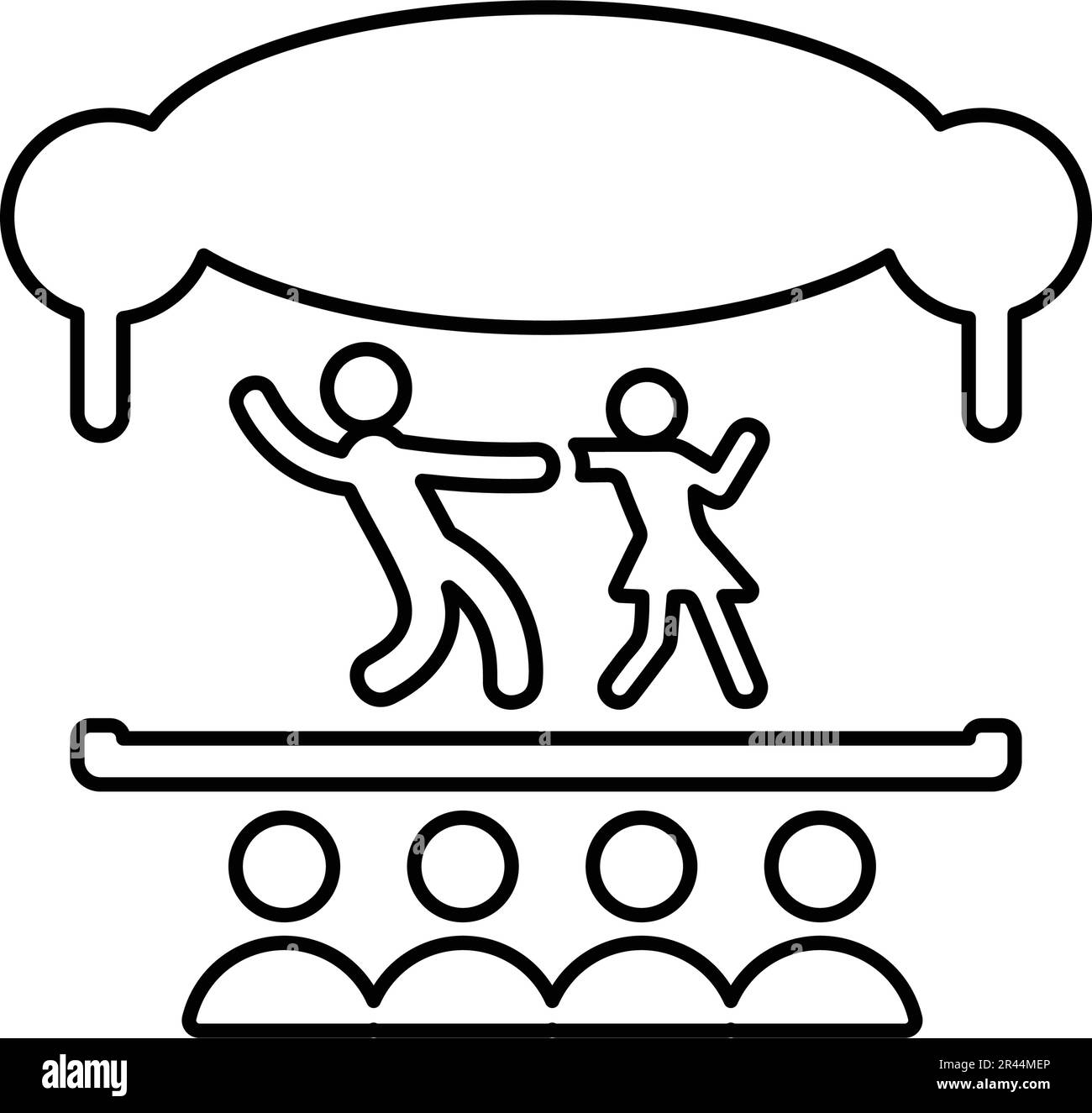 ACT, das Zielgruppensymbol wird beim Entwerfen und entwickeln von Websites, Werbespots, Printmedien, Web oder anderen Designprojekten verwendet. Stock Vektor