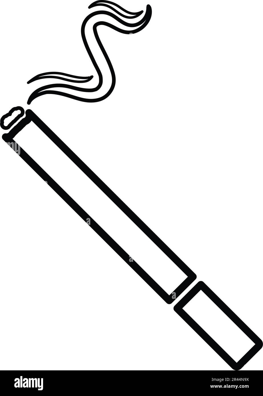 Cheroot, Zigarettensymbol für Grafik- und Webdesign oder kommerzielle Zwecke. Stock Vektor