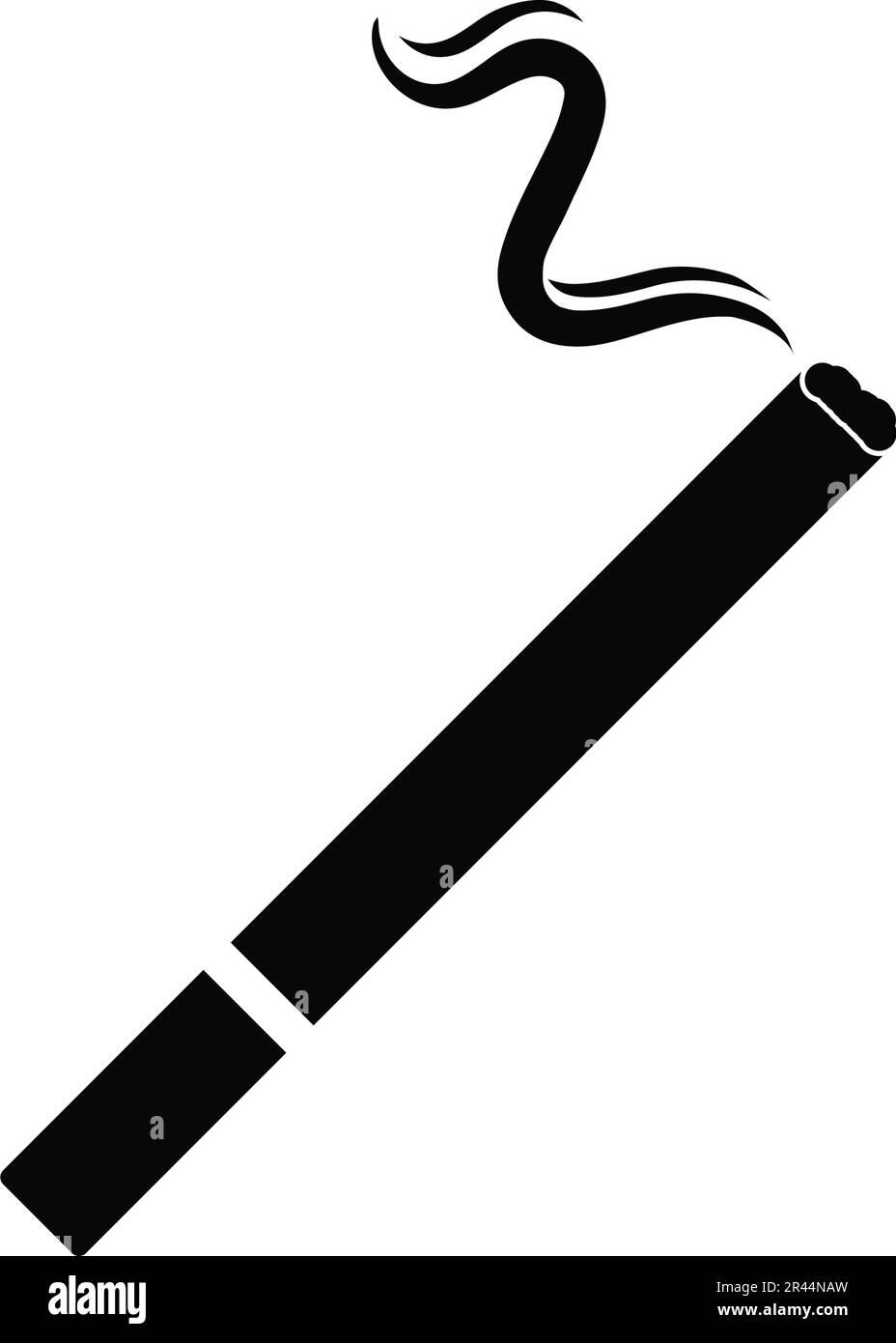 Cheroot, Zigarettensymbol für Grafik- und Webdesign oder kommerzielle Zwecke. Stock Vektor