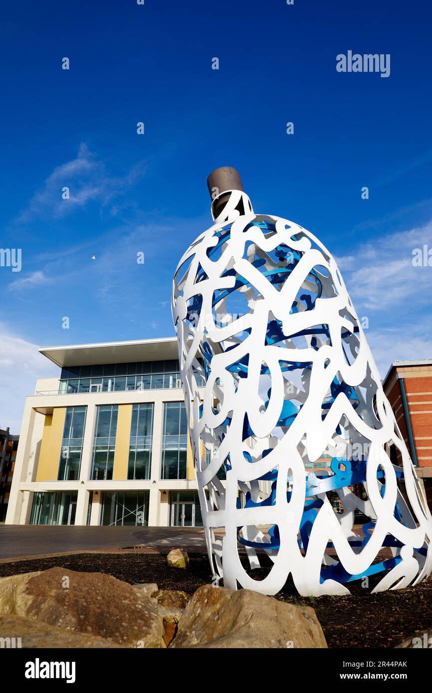 Flasche Noten, Middlesbrough Cleveland UK Stockfoto