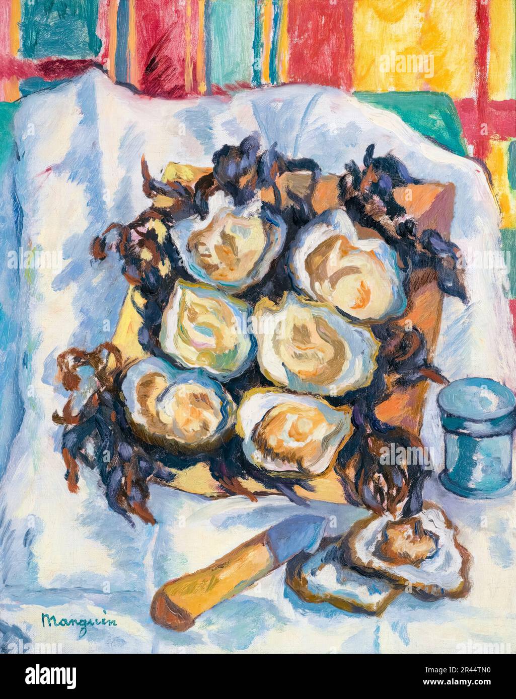 Henri Manguin, Les Huîtres De Belon (Belon Oysters), Stillleben Gemälde 1945 Stockfoto