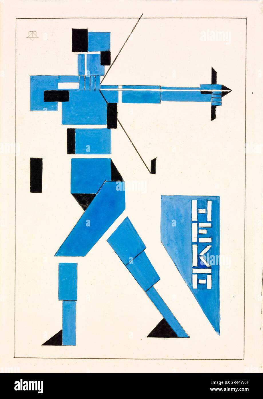 Theo van Doesburg, Design für ein Poster, abstraktes Gemälde 1919 Stockfoto