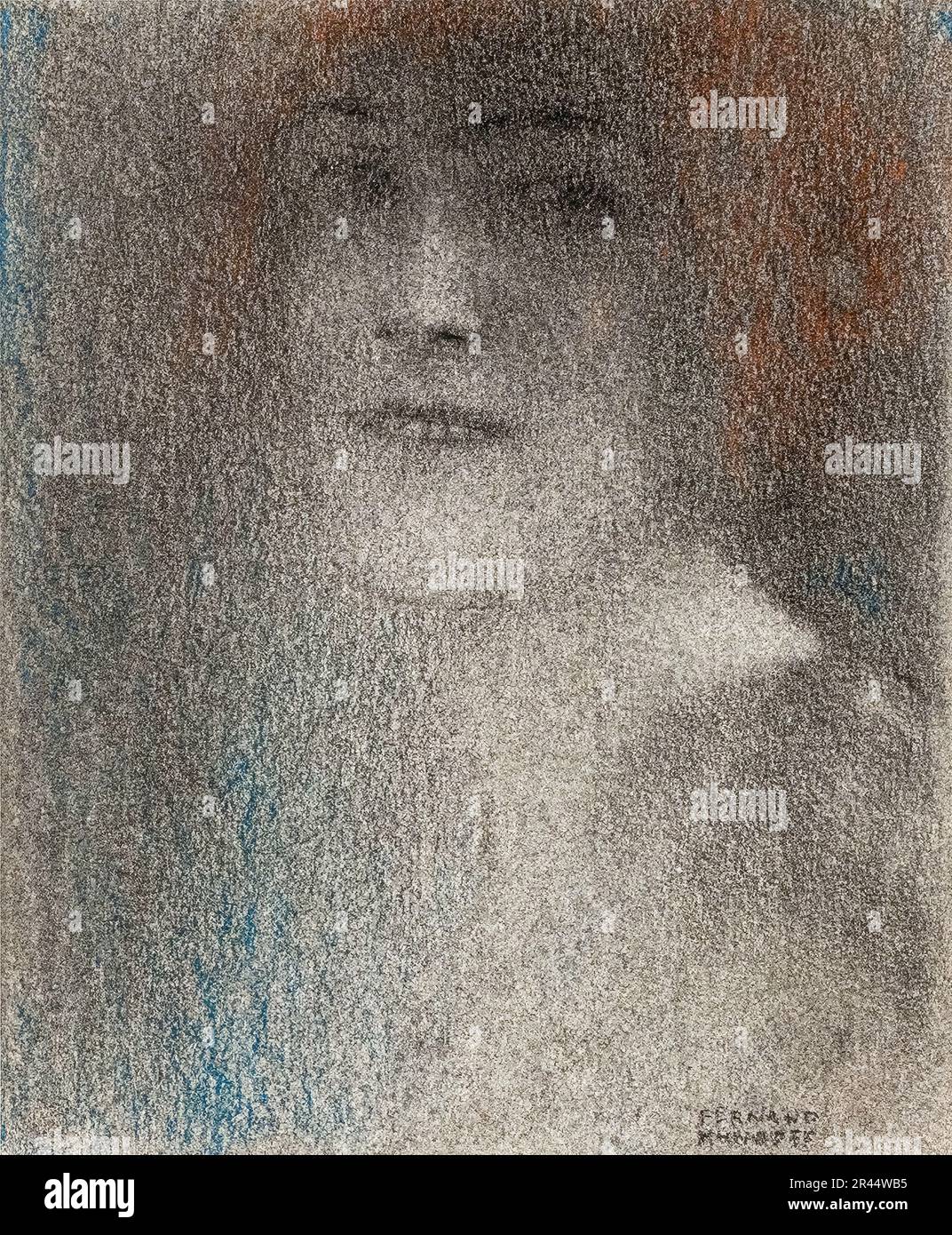 Fernand Khnopff, Studium einer Lady, Porträt um 1912 Stockfoto