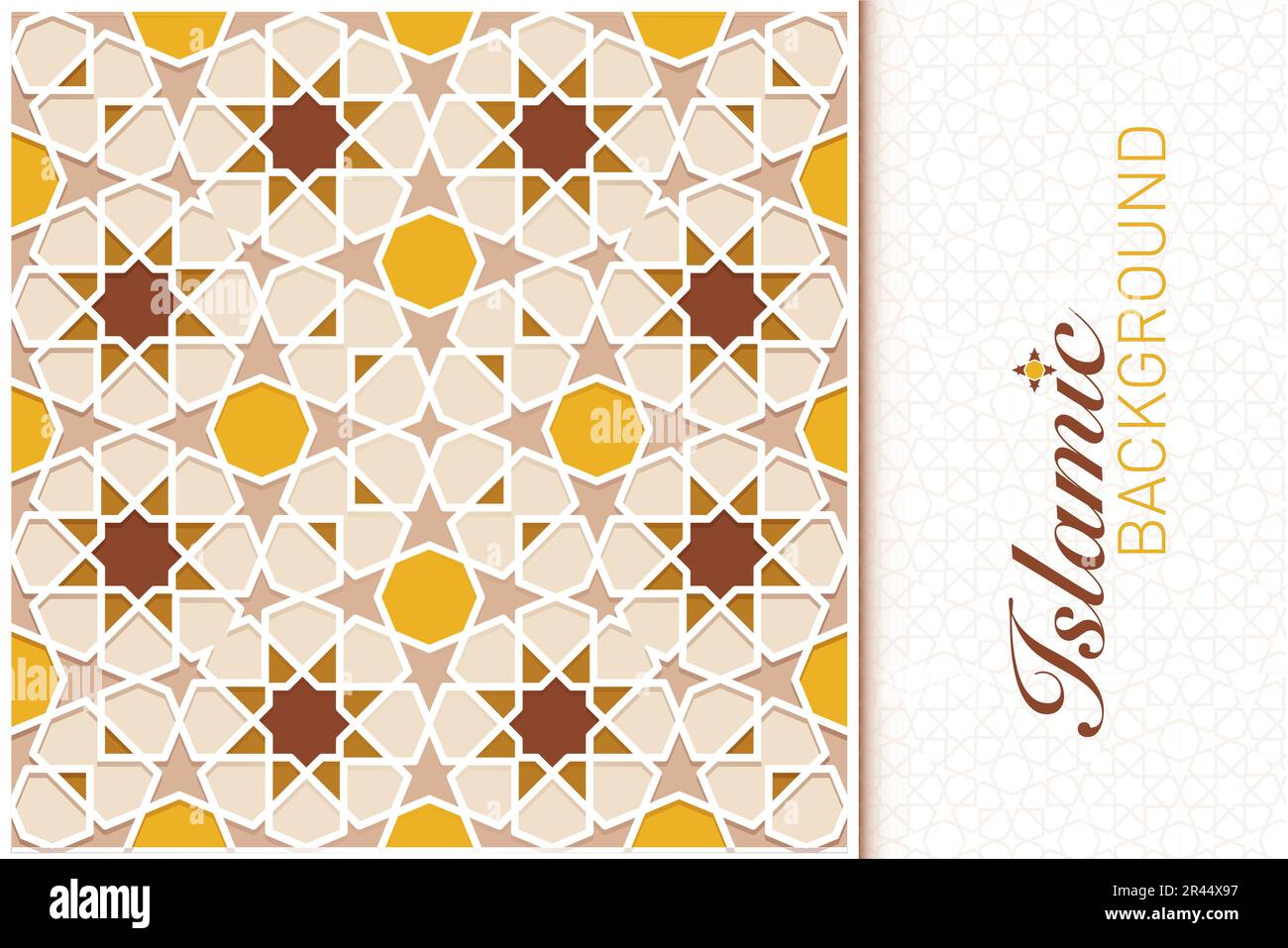 Nahtlose Muster im arabischen Stil. Islamische geometrische Dekorationsmuster, Hintergrundsammlung, islamisches Dekorationsvektorbild im Hintergrund Stock Vektor