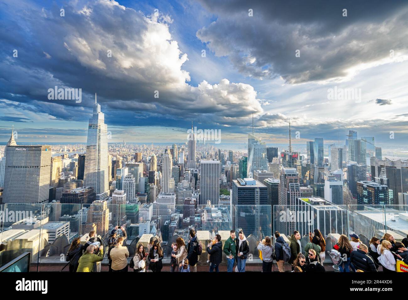 Skyline von Manhatten, Panoramaaussicht, New York City, NY, Vereinigte Staaten von Amerika Stockfoto